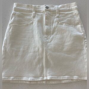 White Denim Skirt